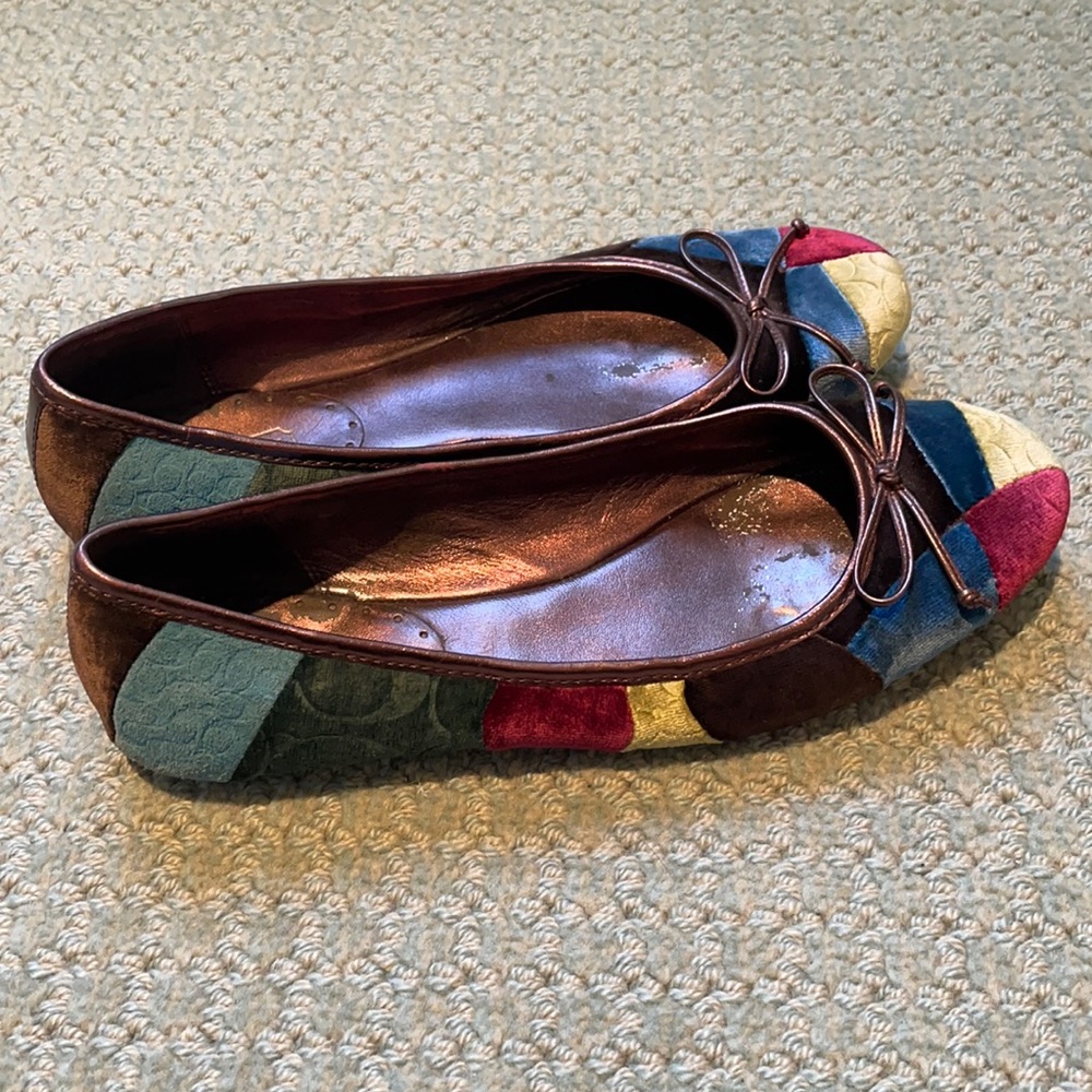 Vintage Coach flats - multicolored!!
